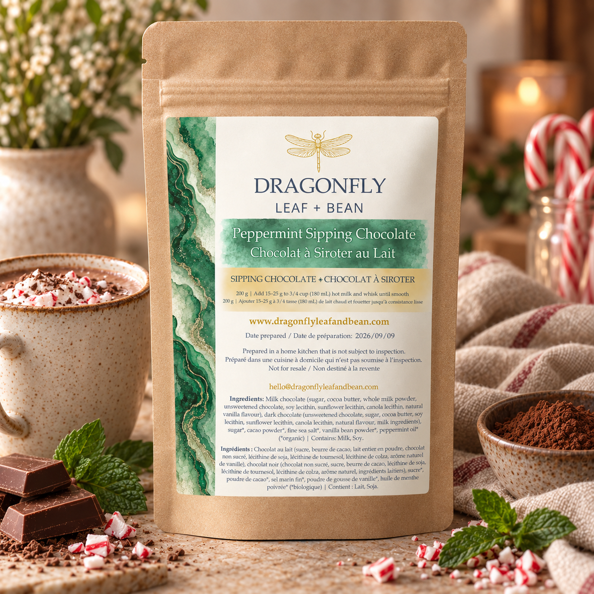 Peppermint Sipping Chocolate (200 g)