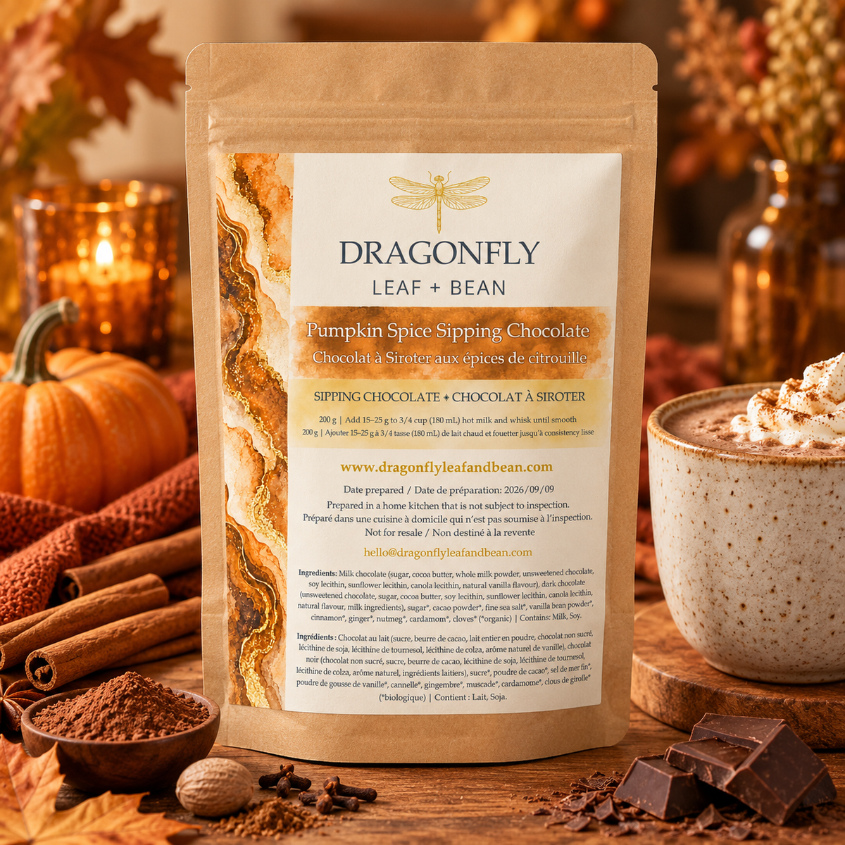 Pumpkin Spice Sipping Chocolate (200 g)