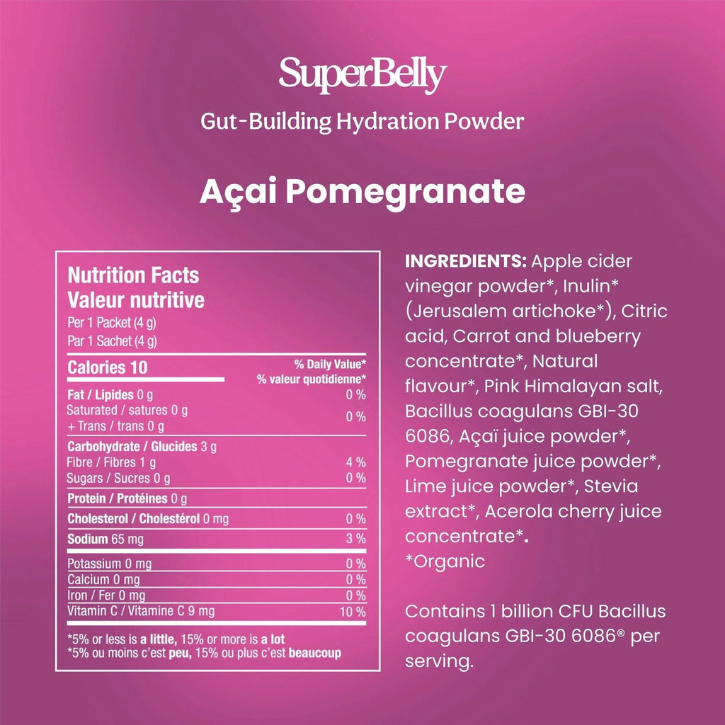 Blume SuperBelly Açai Pomegranate Gut Support Hydration Powder