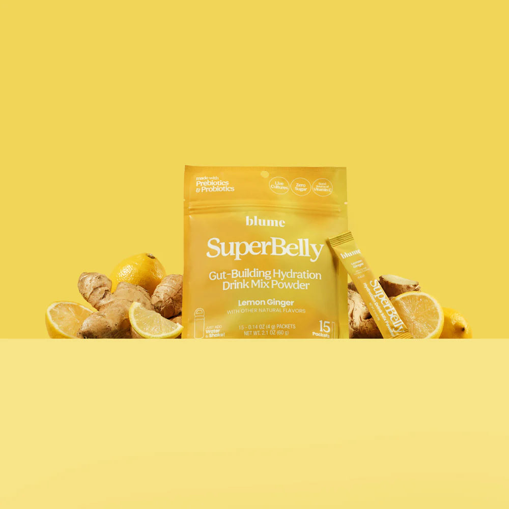 Blume SuperBelly Lemon Ginger Gut Support Hydration Powder